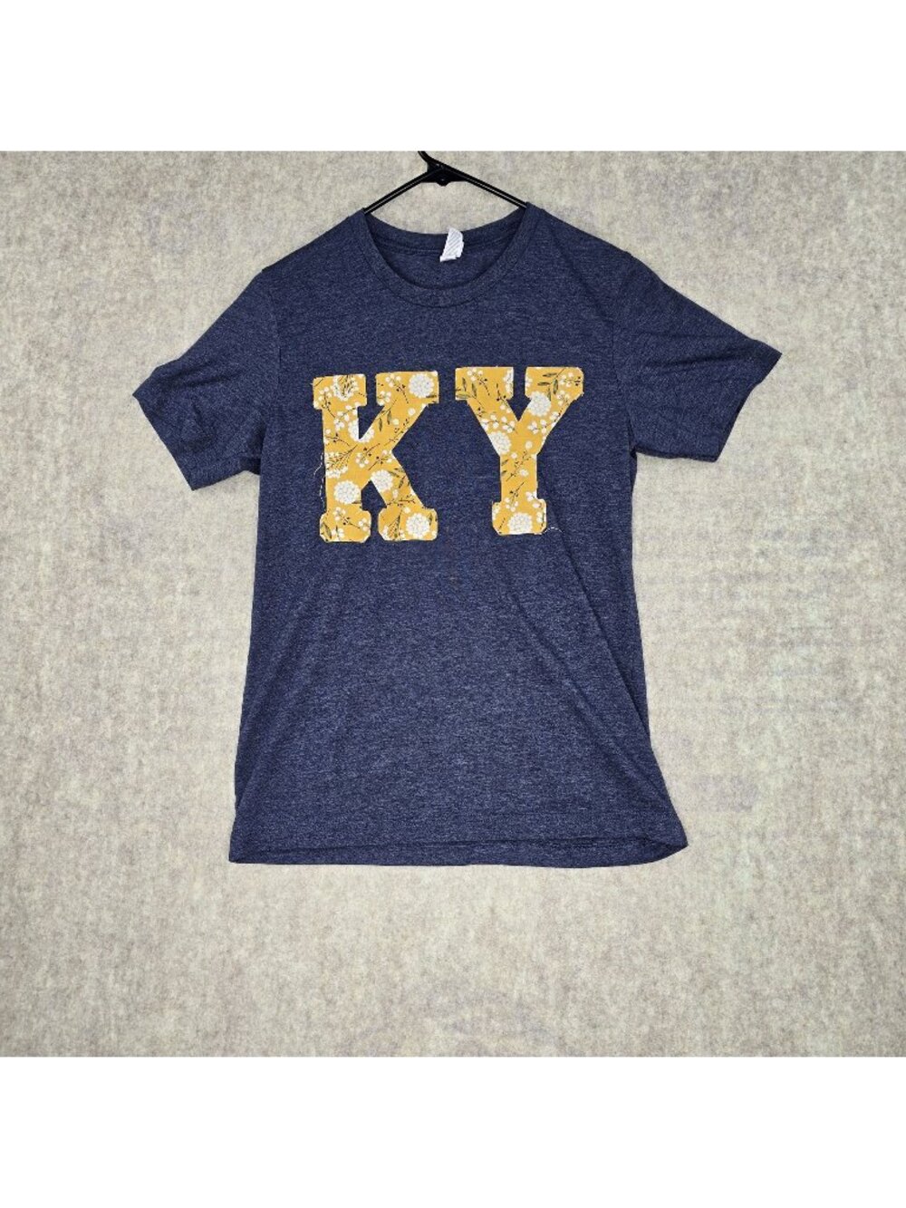 Bella+Canvas Womens Graphic T-Shirt Navy Blue Size S Cotton/Poly Blend Crewneck